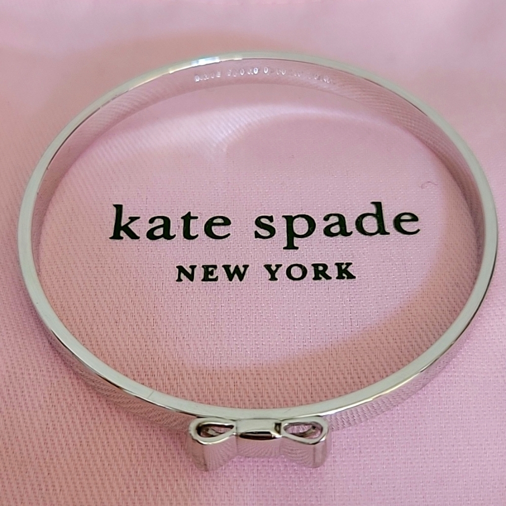 Kate Spade Bow Sterling Silver Bracelet, Small Wrist Size, Nice Used Condition